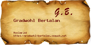 Gradwohl Bertalan névjegykártya